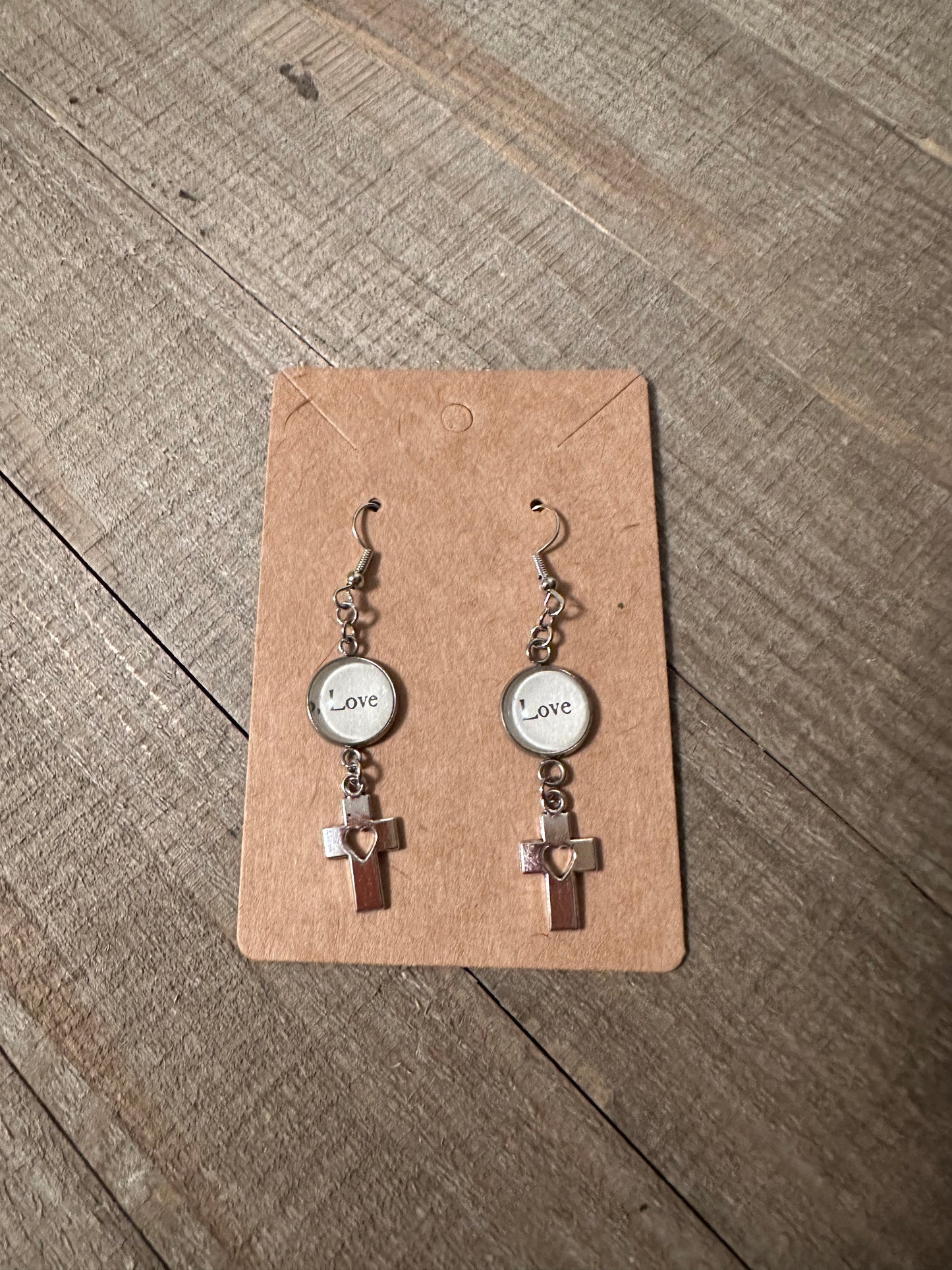 Love Cross Earrings