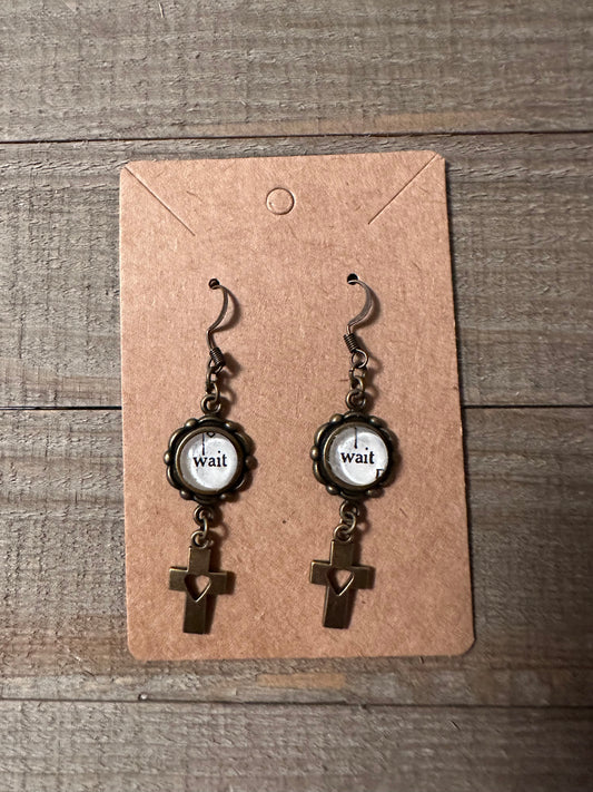 Wait Cross Earrings