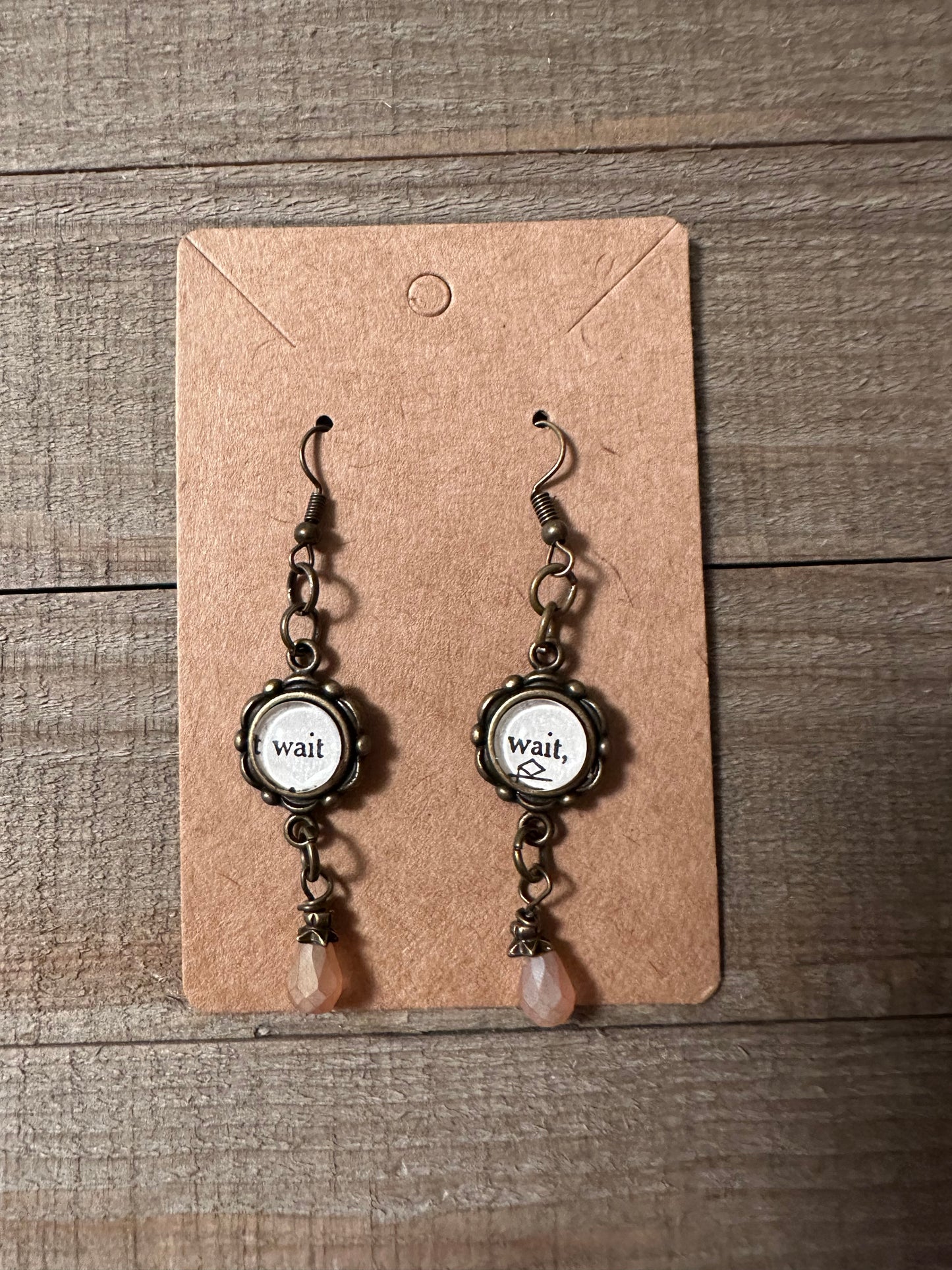 Wait Teardrop Charm Earrings