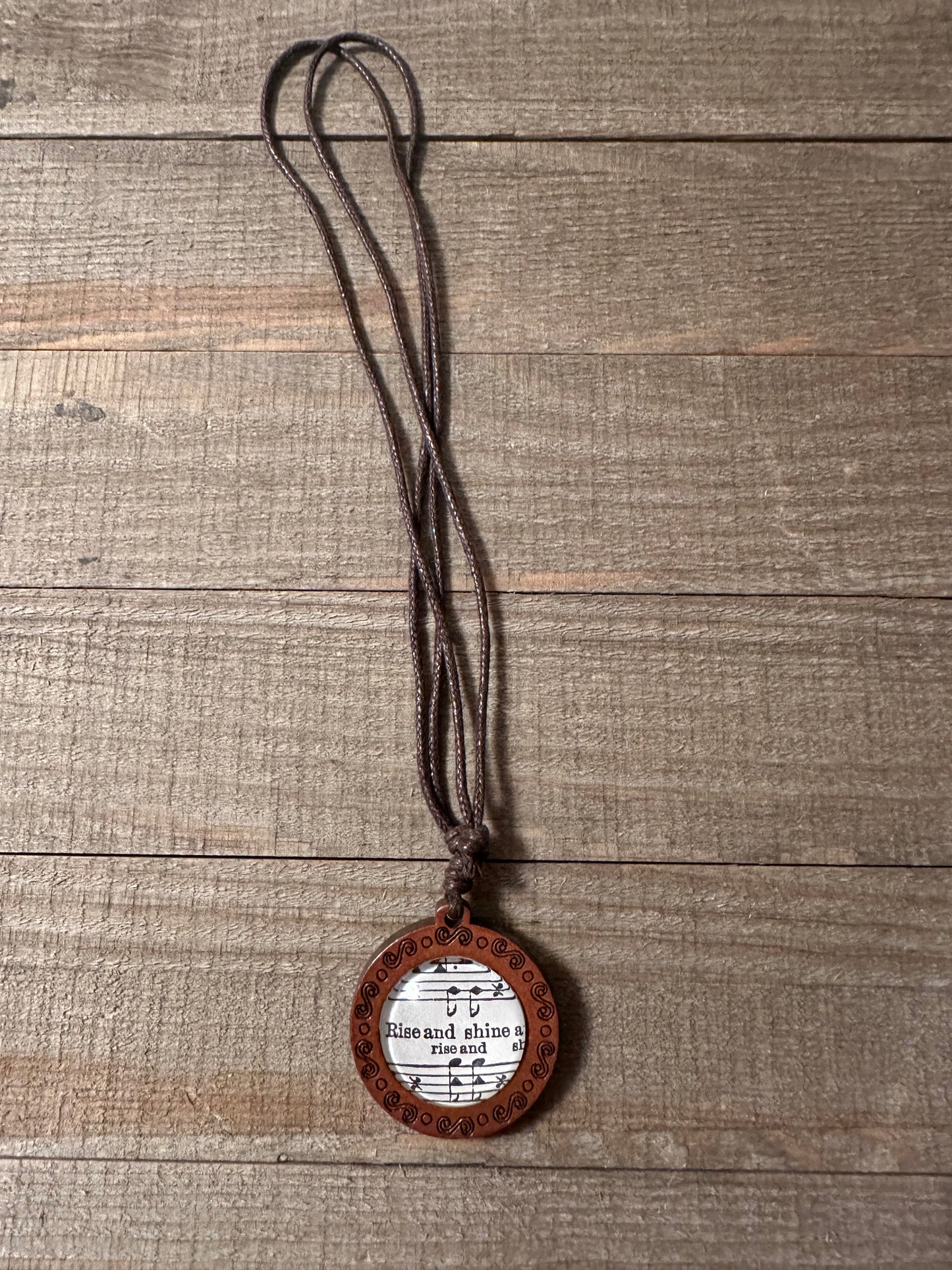 Rise and Shine Wooden Necklace