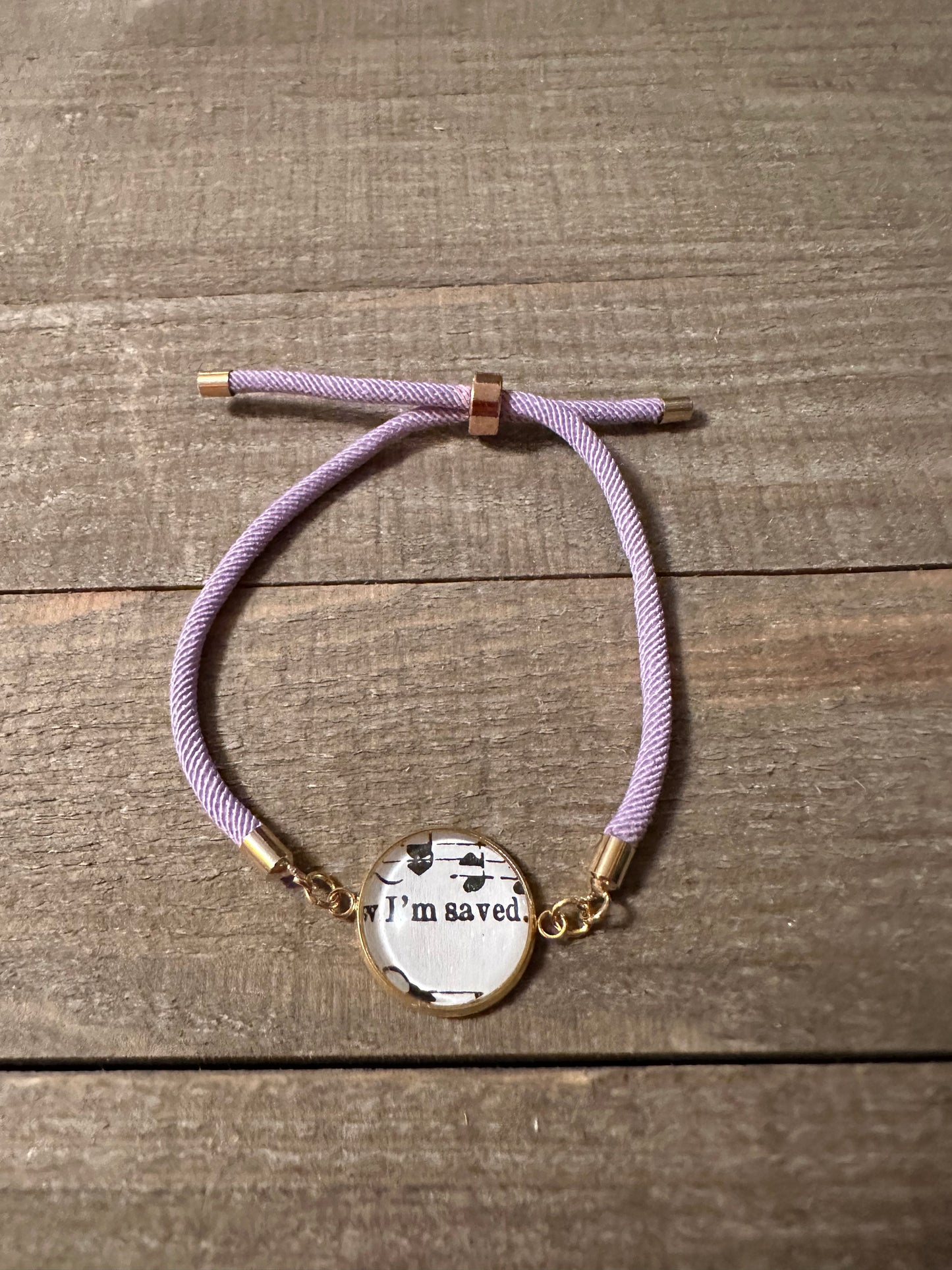 Light Purple Adjustable Hymn Bracelet