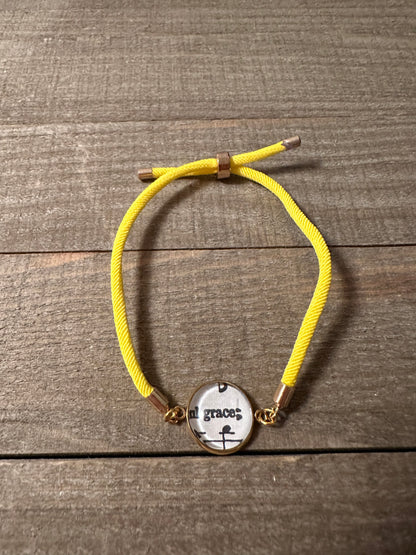 Yellow Adjustable Hymn Bracelet