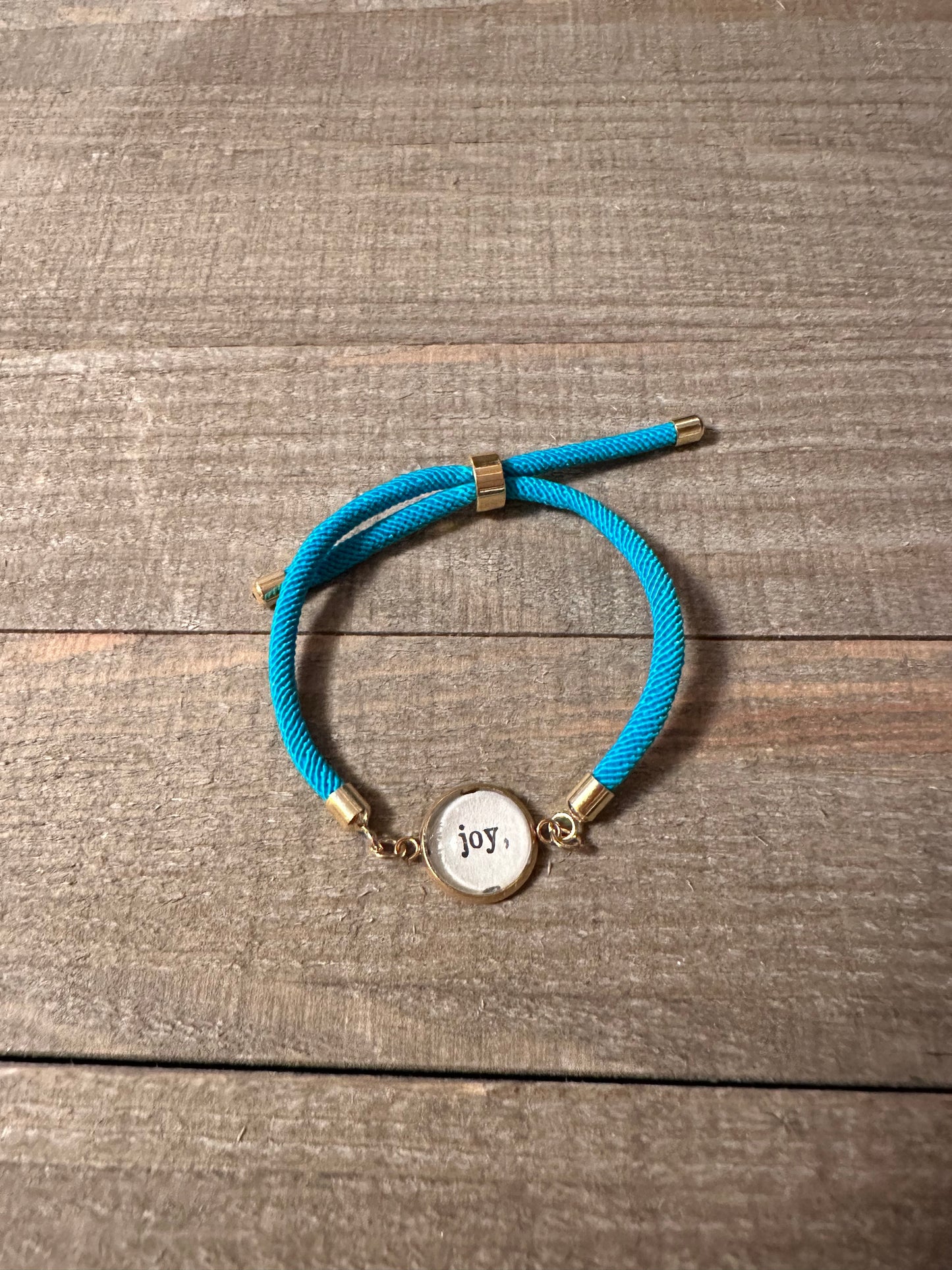 Aqua Joy Adjustable Hymn Bracelet