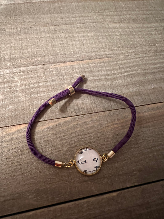 Plum Get Up Adjustable Hymn Bracelet