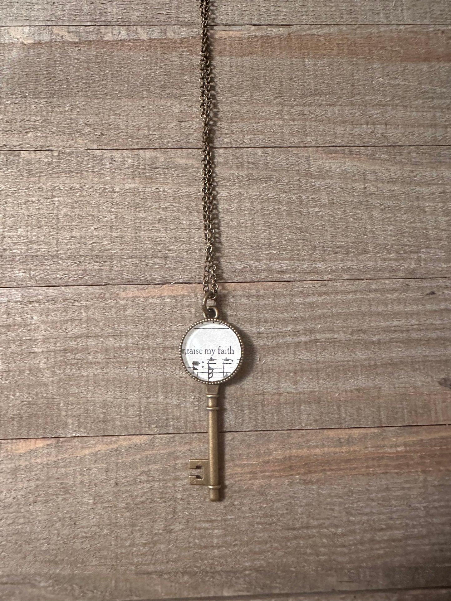 Raise My Faith Key Necklace