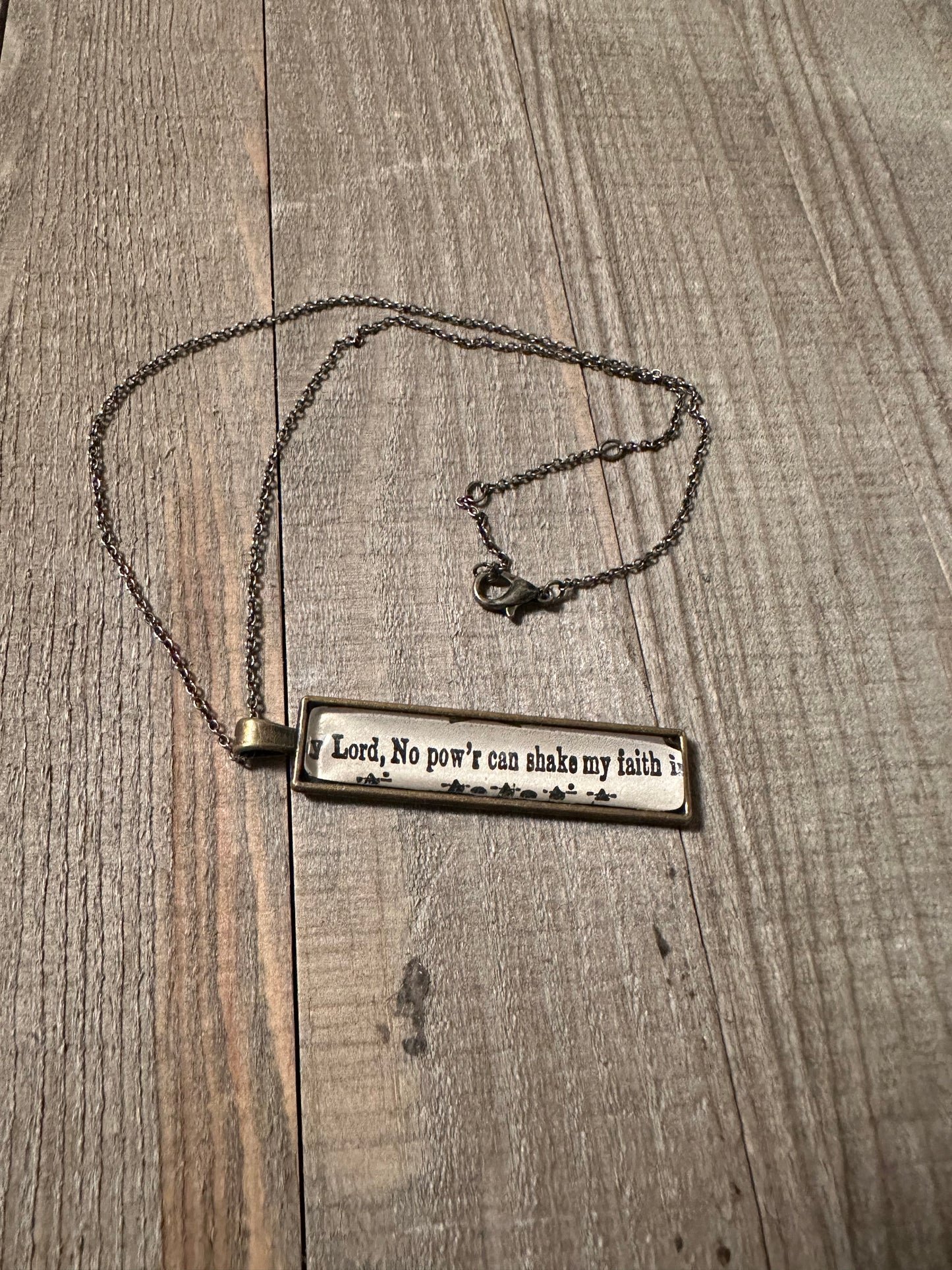 Lord, No Pow'r Can Shake My Faith Necklace