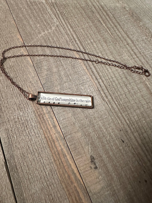 A Little Of God's Sunshine In The Rain Necklace