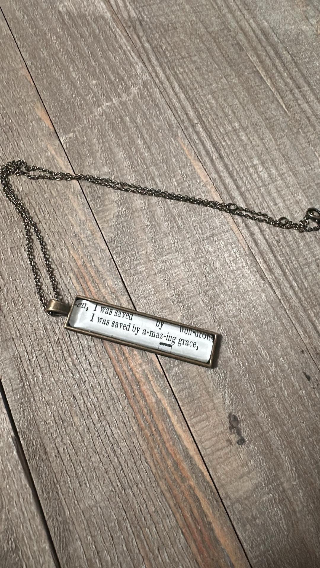 I Was Saved By Amazing Grace Necklace