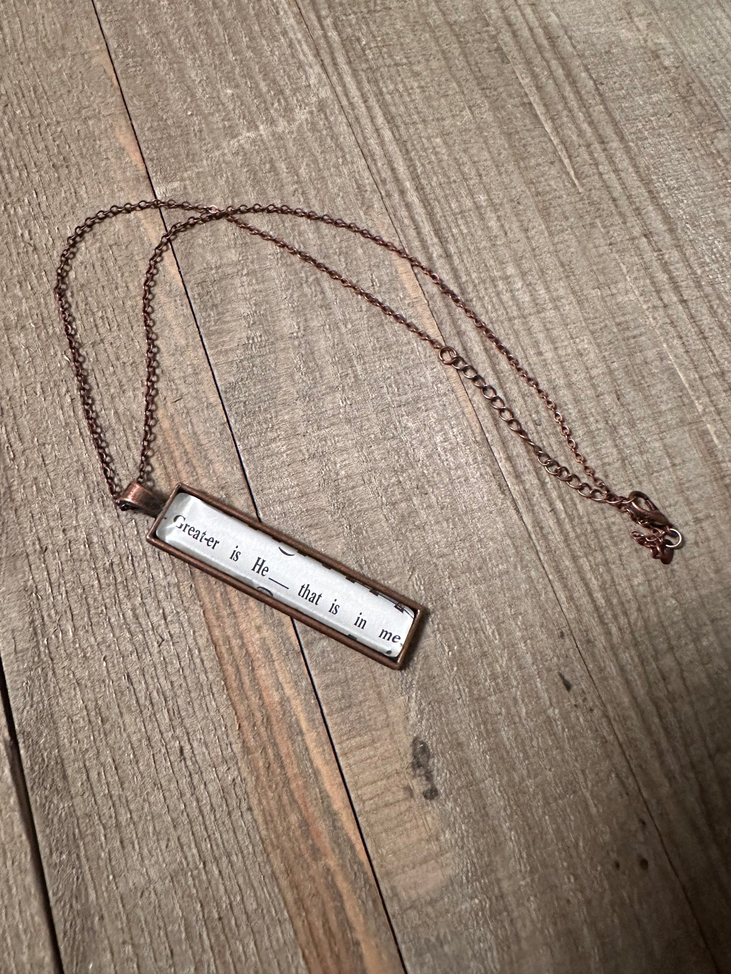 Greater Is He That Is In Me Necklace