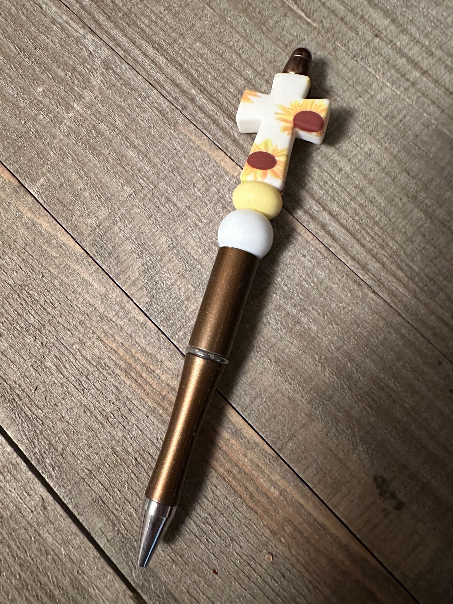 Sunflower Cross Brown Pen