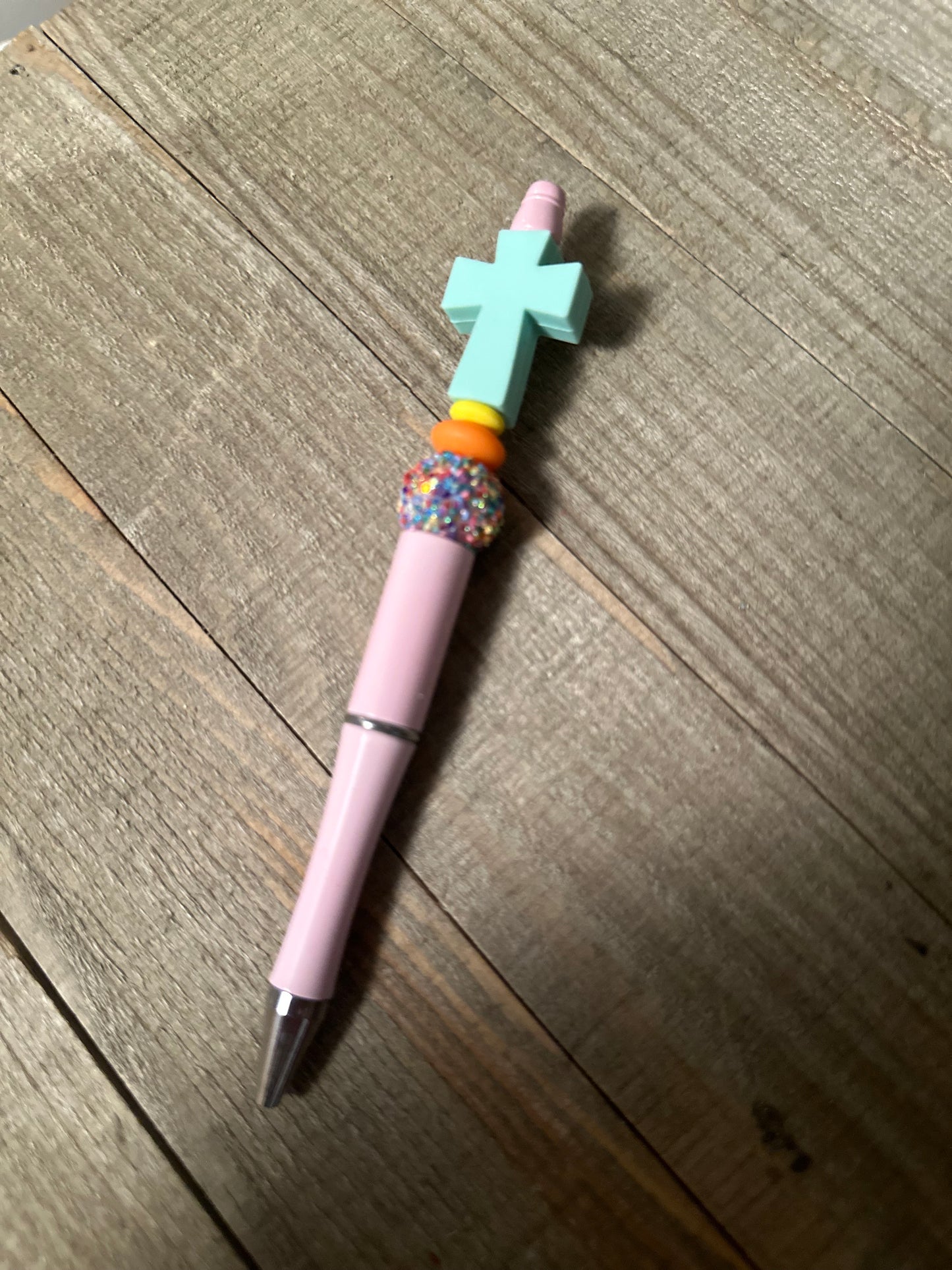 Green Cross Pink Pen