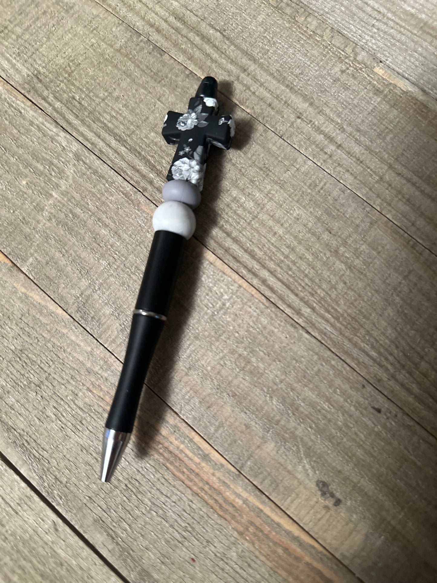 Black Floral Cross Pen