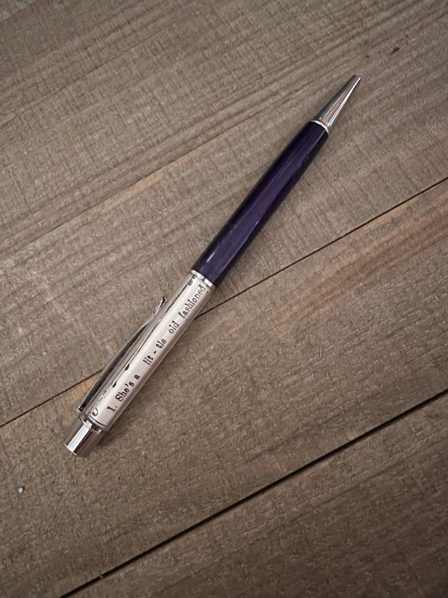 Purple She's A Little Old-Fashioned Pen