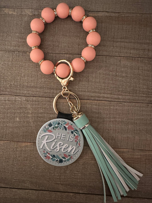 He Is Risen Wristlet Keychain