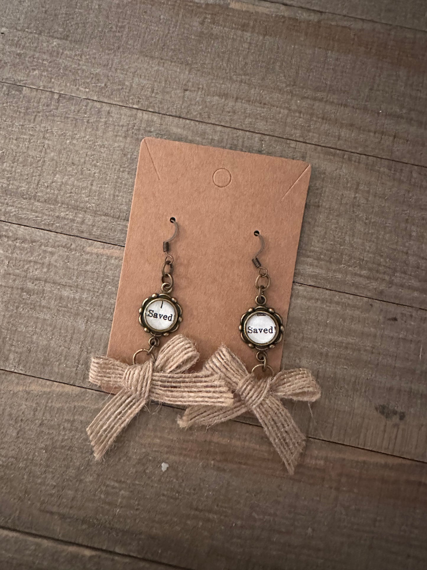 Saved Burlap Earrings