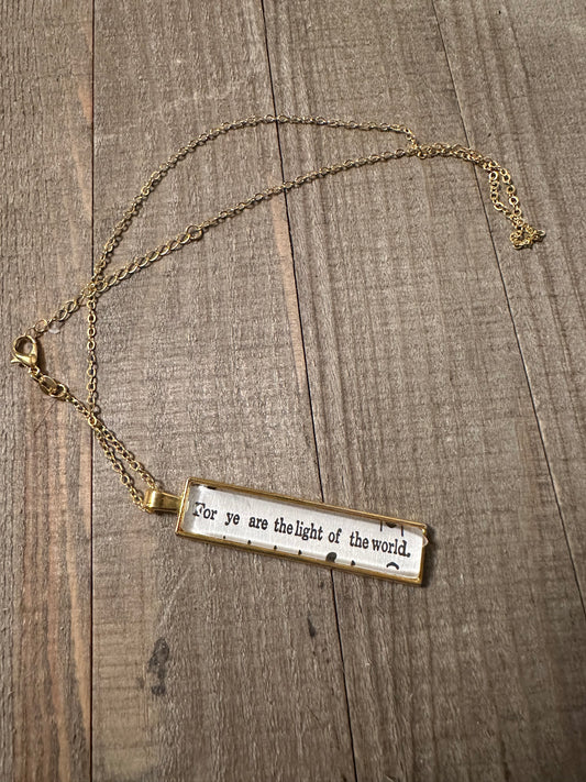 For Ye Are The Light Of The World Necklace